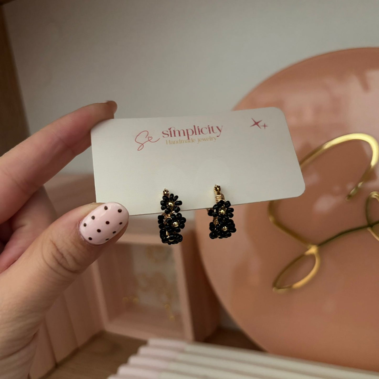 Argollas mini con flores