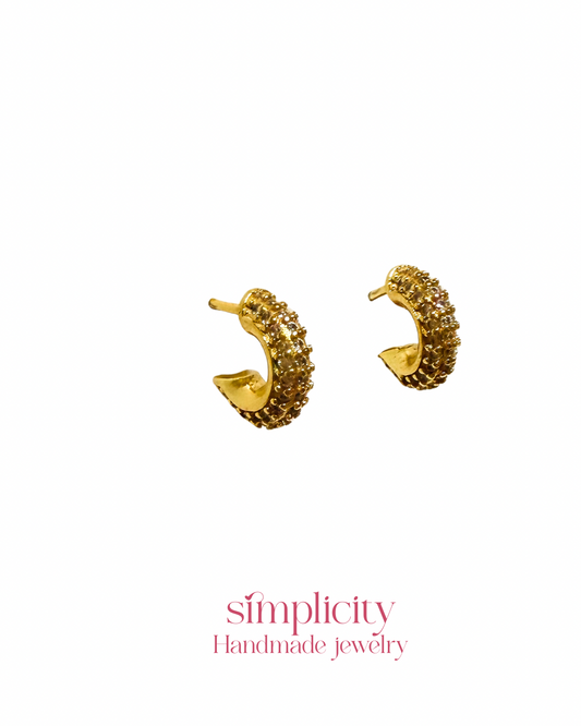 Mini cristal hoops