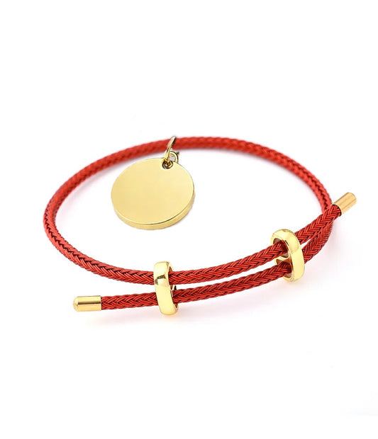 Pulsera ajustable grabada